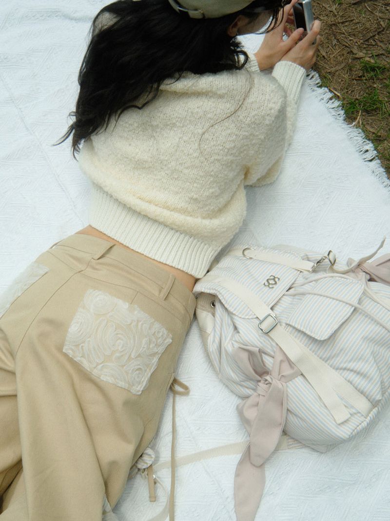 Alpaca Knit Cardigan (Ivory)