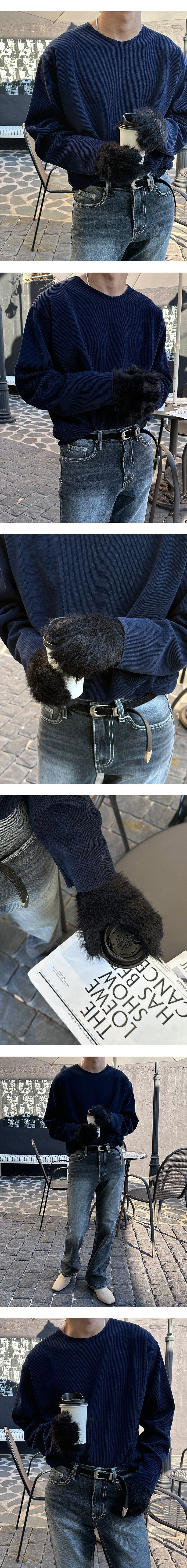 [Unisex] Thin golgi round cutting knit(4color)