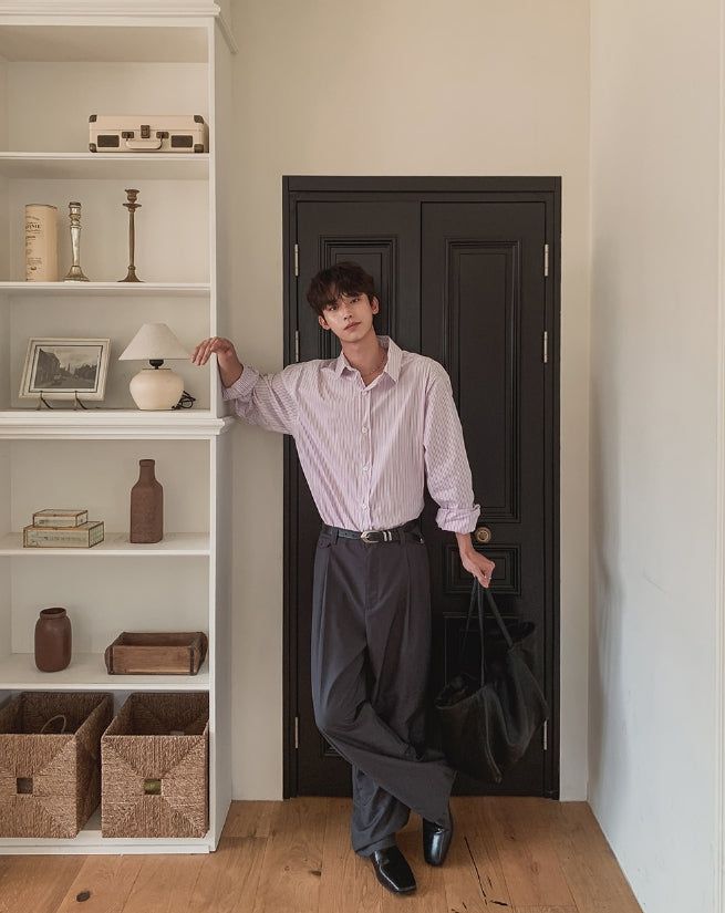 Danben One Tuck Wide Pocket Slacks