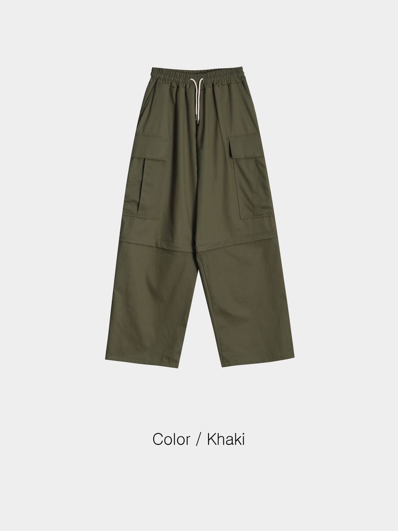 Convertible Wide Cotton Pants (5 Colors)