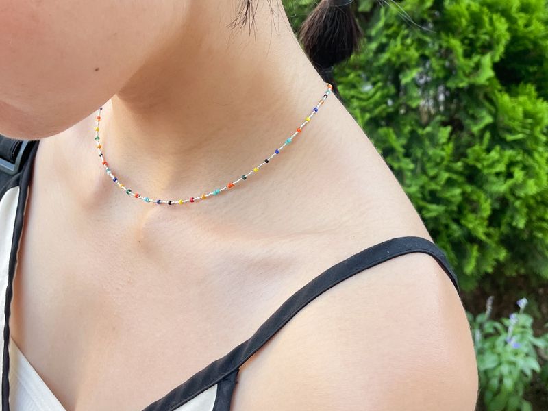 Silver 925 color necklace