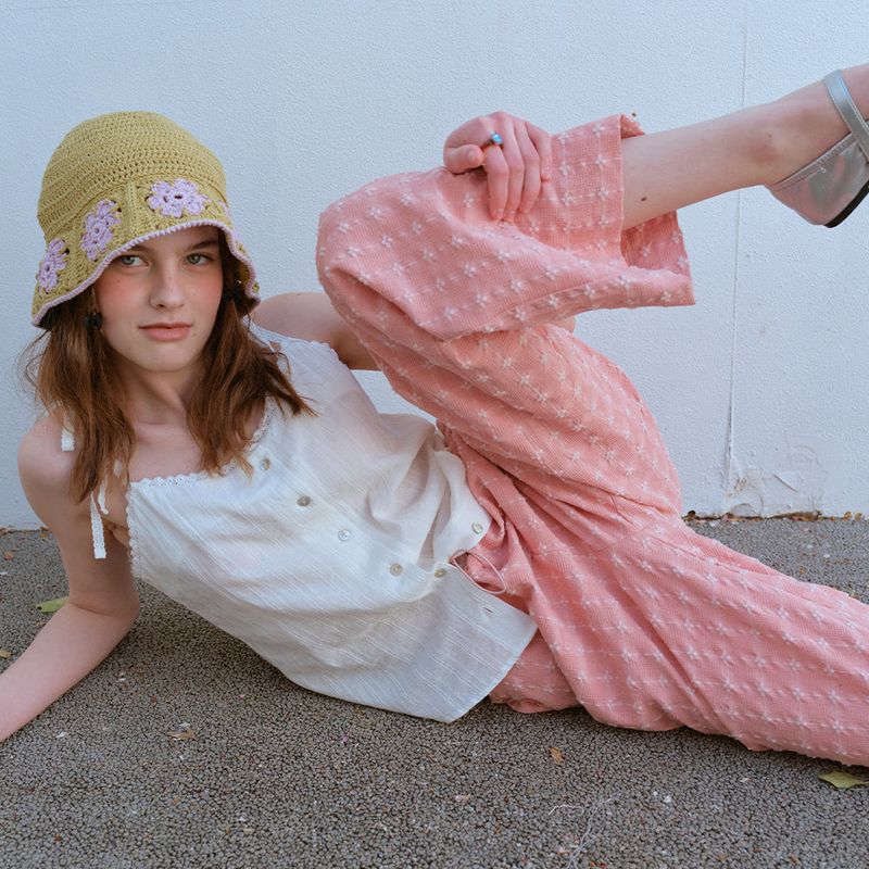 FUN FROM FUN(ファンフロムファン)の「 JACQUARD BANDING PANTS, PEACH(Pants)」