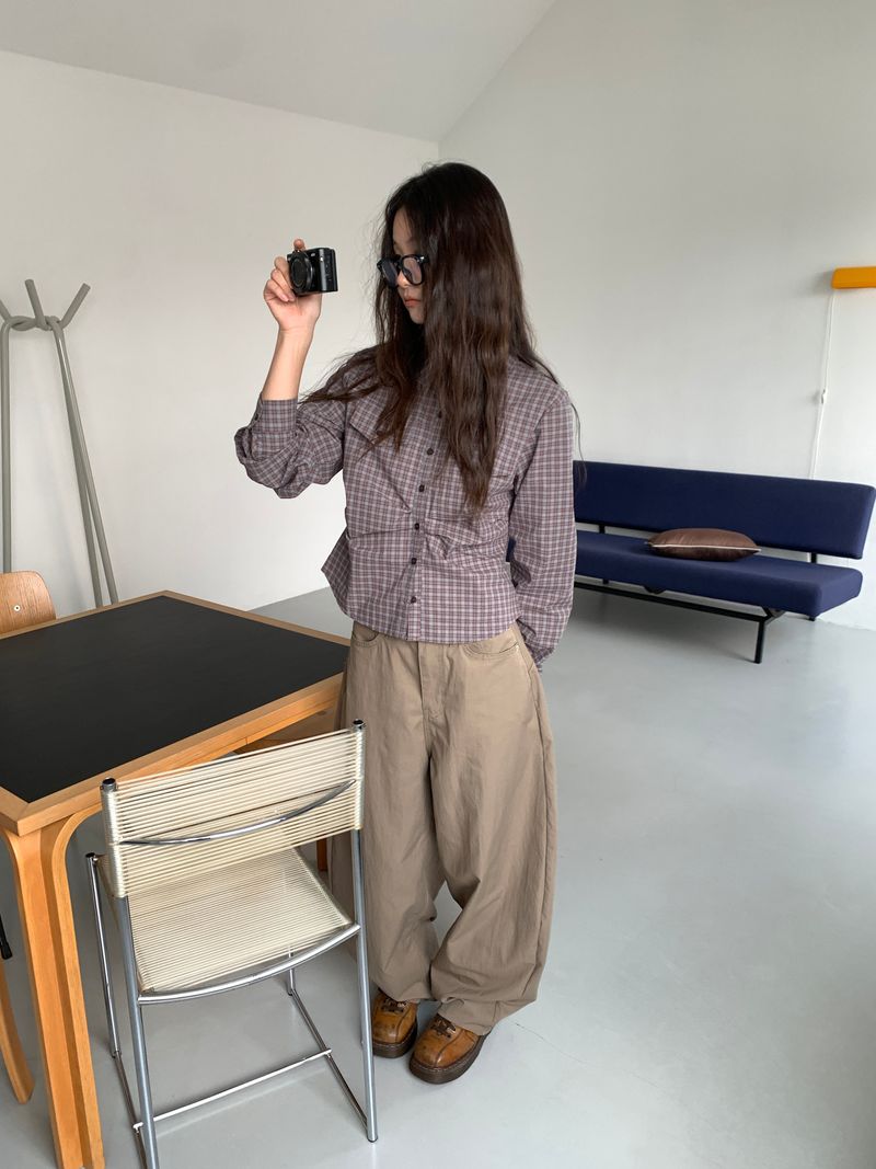 EMBO BACK BIJO CURVED PANTS (3C)