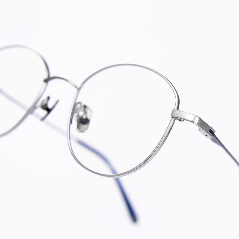 Knouun Round titanium glasses CODE. 103. B Silver