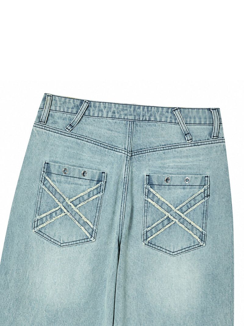 CROSS APLIQUE DENIM LIGHT BLUE