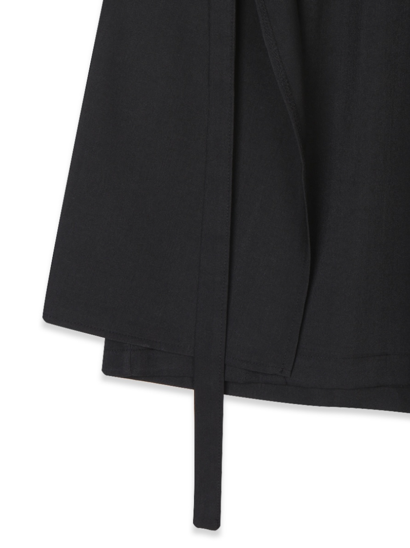 wrap skirt + pleats pants