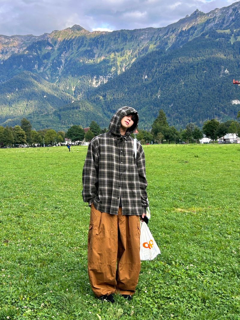 Authentic Hoodie Check Shirt 2C