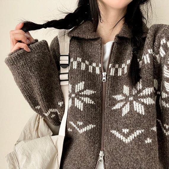 Chenly Nordic Two Way Knitwear Zip-Up