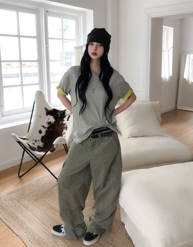 Feud Dyed Washed Cargo Pants