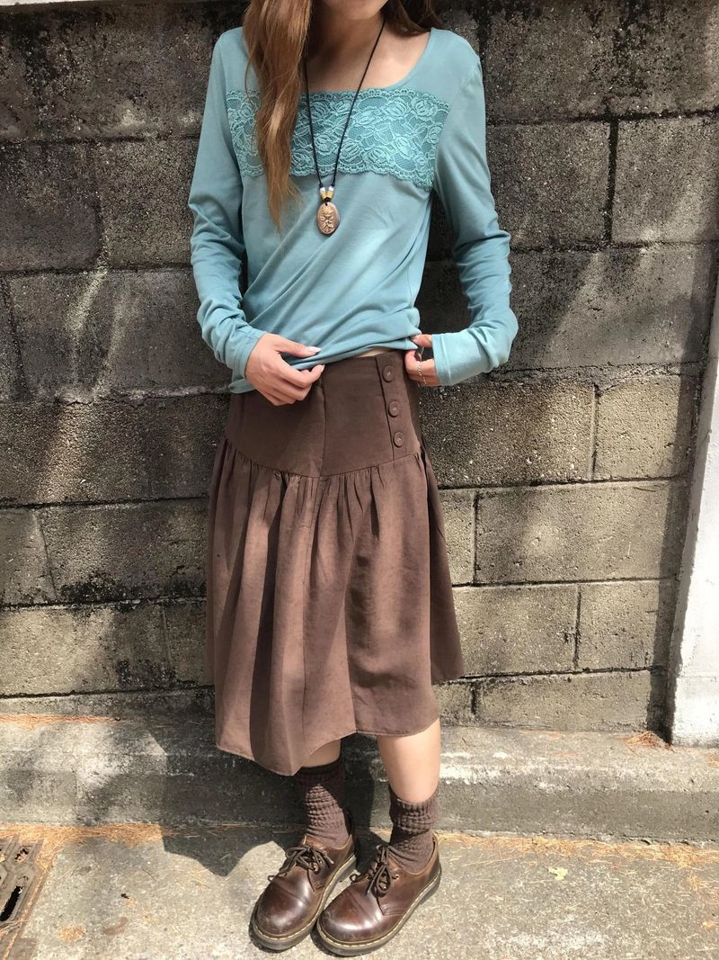nabi button skirt