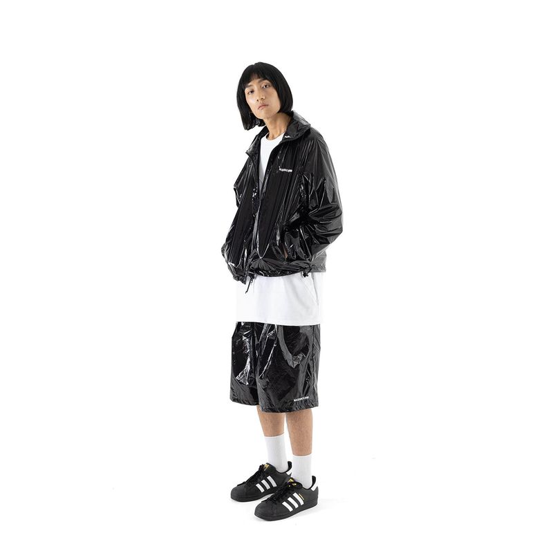 C LOGO ONE TUCK SATIN WIDE SHORT PANTS