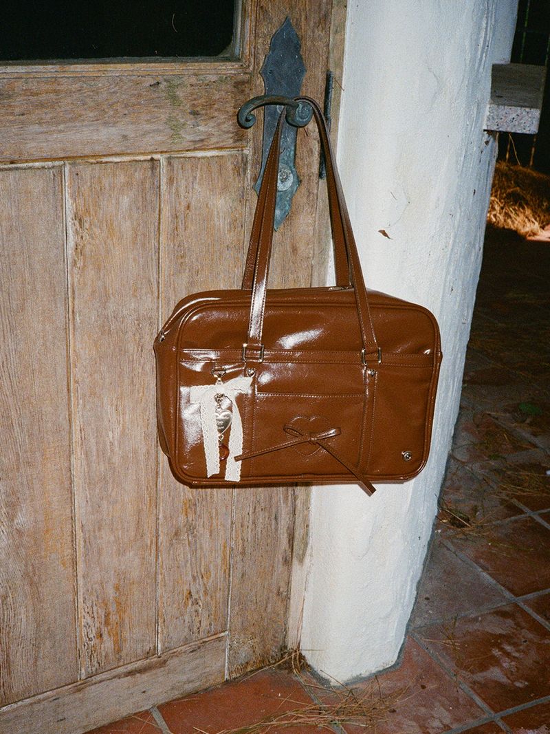 クラシックリボンスクールバッグ_vintage brown