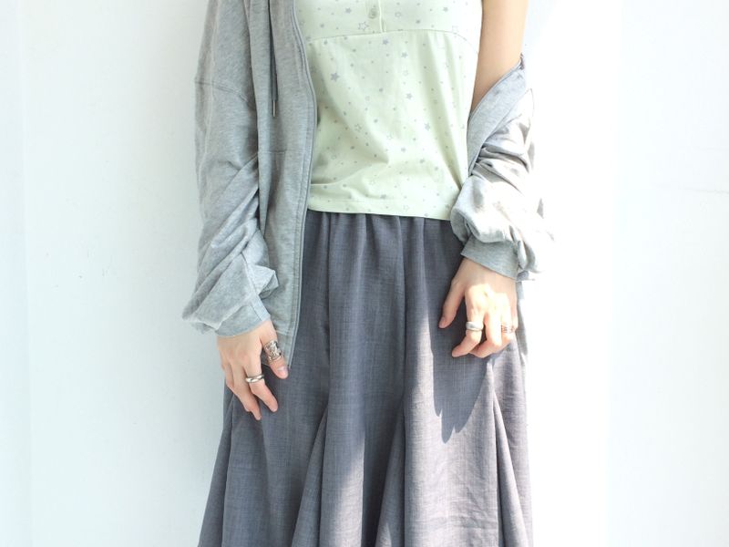 soft garden flare skirt