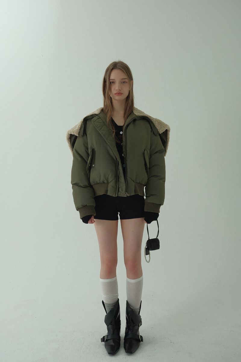 HOODED FLIGHT JUMPER_KHAKI