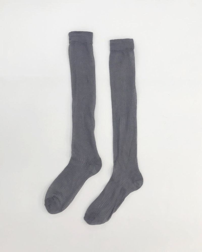 Ruben See-Through Knee Socks (2color)