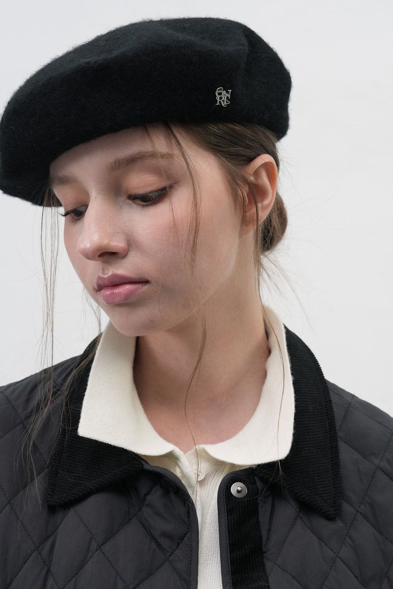 GNRL logo wool beret