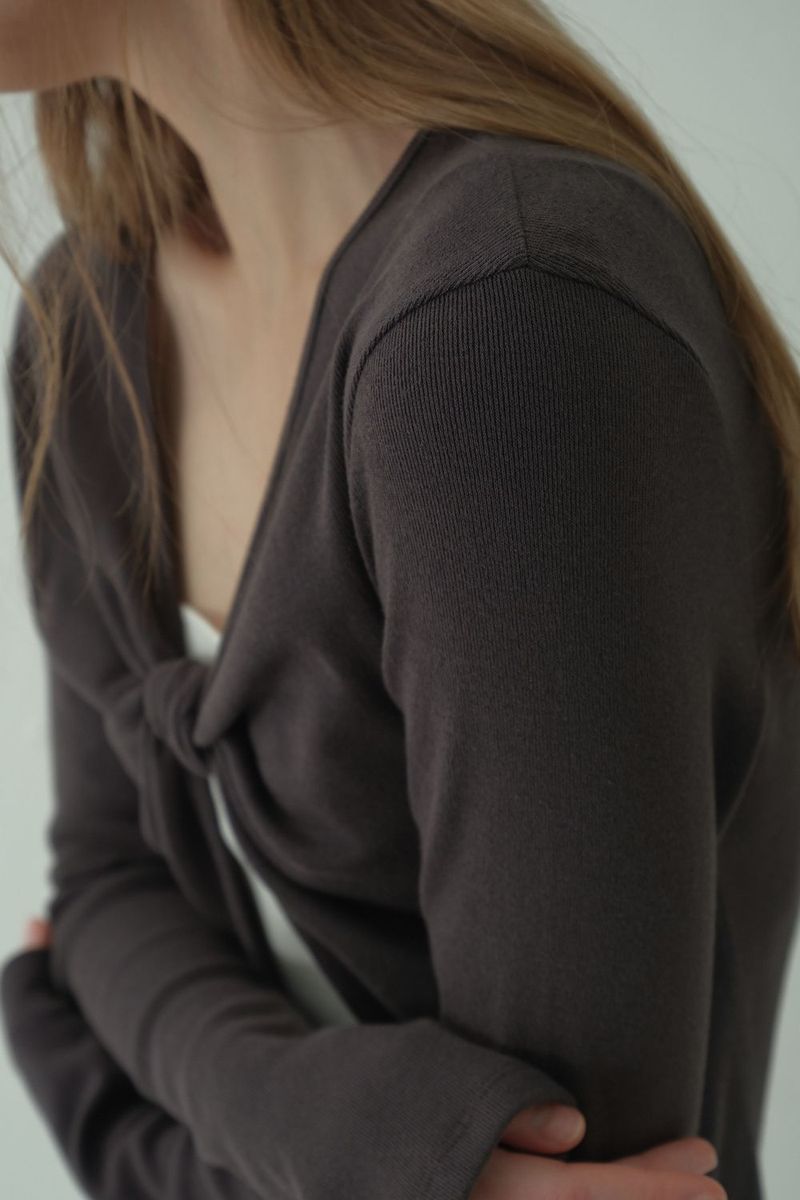 TWIST PEARL KNIT_CHARCOAL