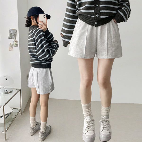 Cello slit banding shorts
