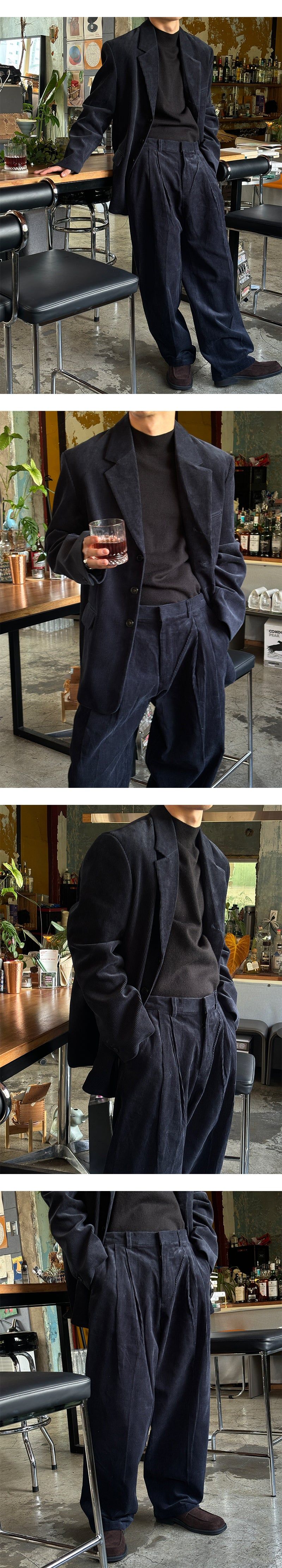 [SET UP가능] Heavy corduroy overfit jacket(3color)