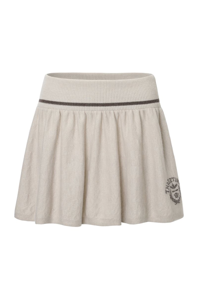 Isabel emblem knit skirt