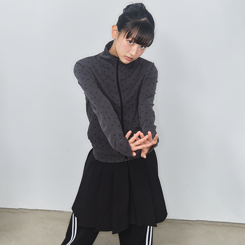 DOT SYMBOL ZIP UP - CHARCOAL