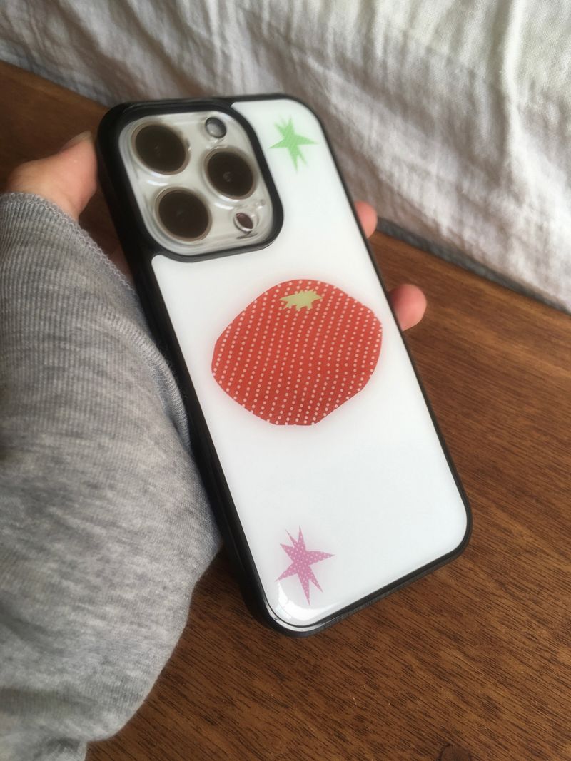 トマトグラスバンパーケース ( White )