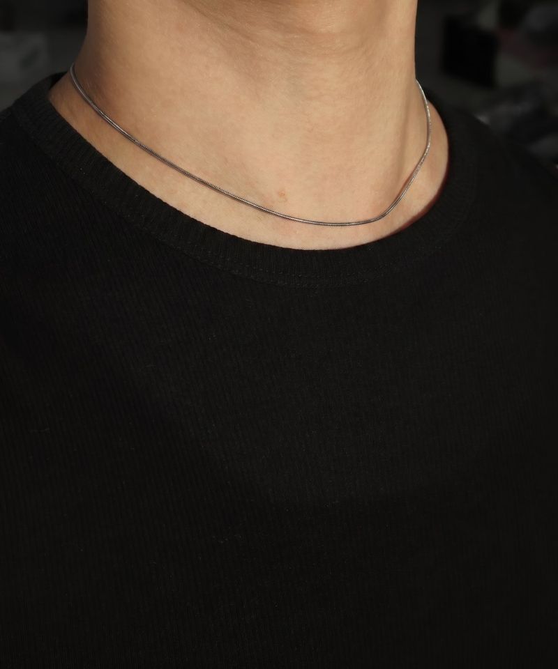 BASSCLEF（ベースクレフ）の「Men's Surgical Stainless Steel Necklace_CLEF Soft Flow NEC（Accessories）」