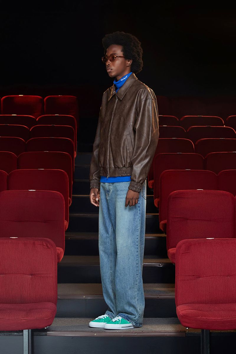 FAUX LEATHER WESTERN BLOUSON / BROWN