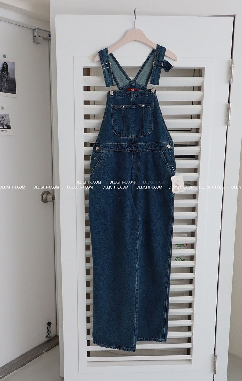 punted dark jeans overalls
