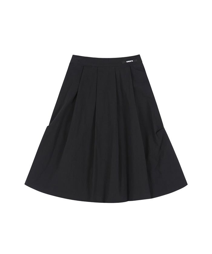 Balloon Midi Skirt (BLACK)