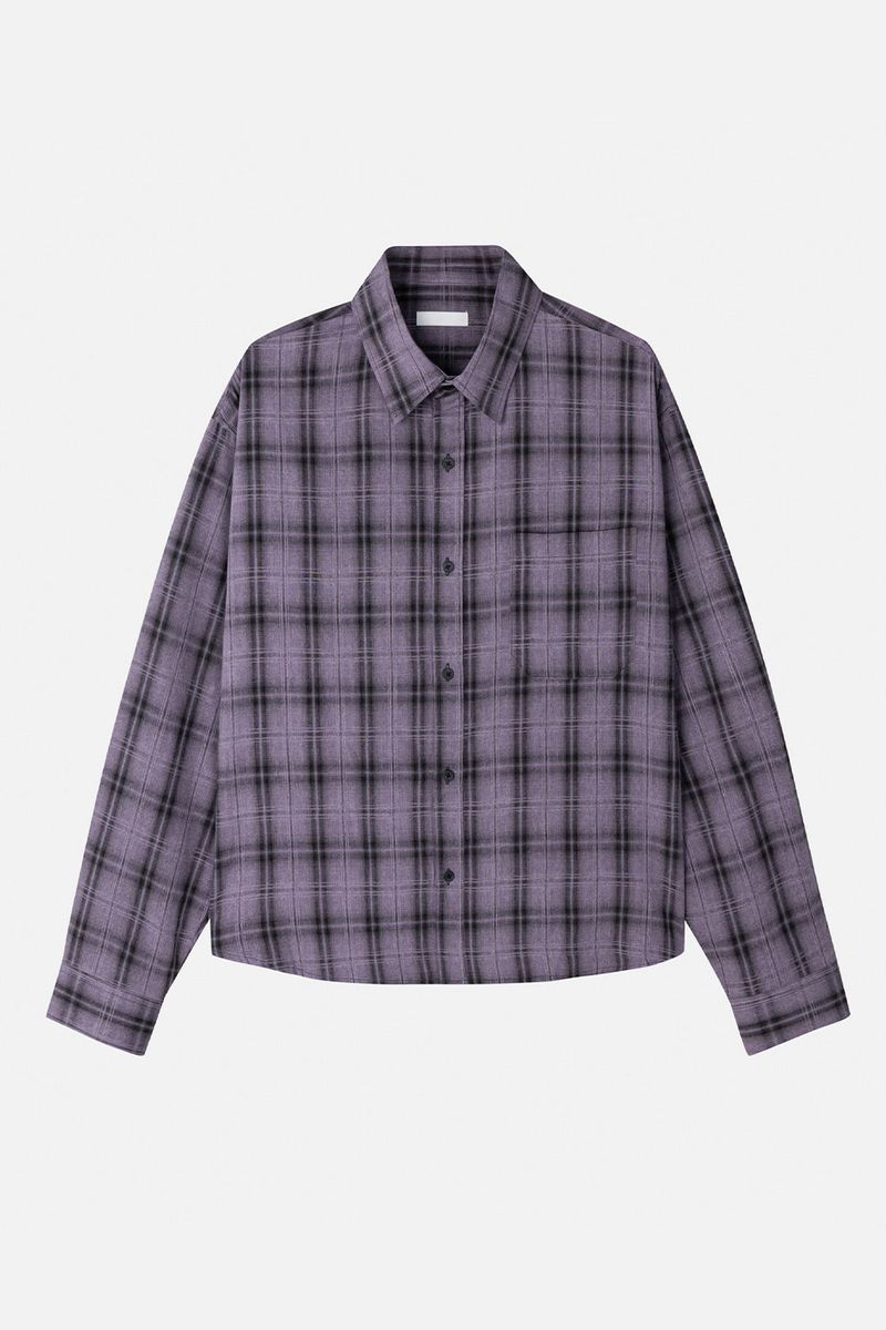 Lucent pigment over check shirt
