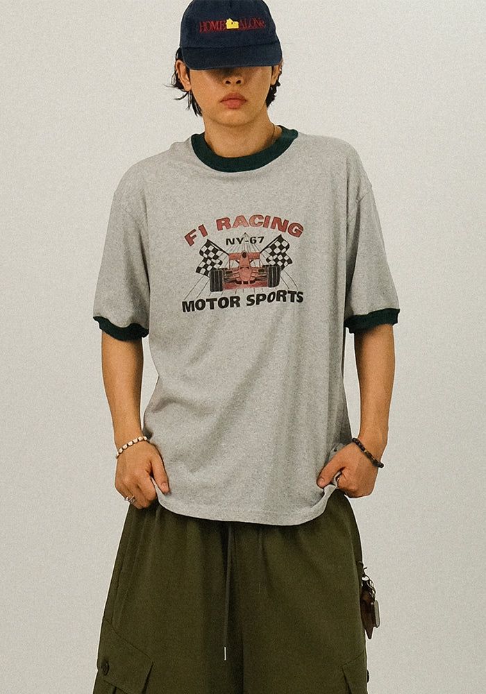 SEMIKAJI(セミカジ)の「SPE F1 Color Block Ringer 1/2 T(Tops)」