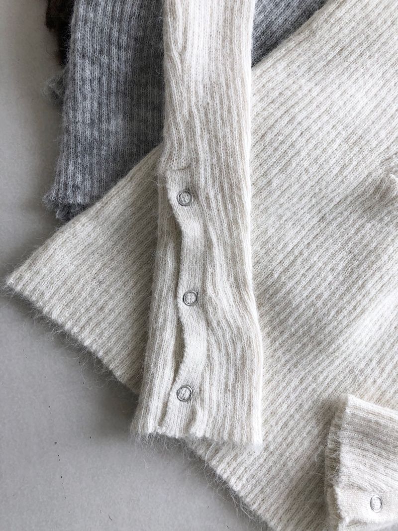 Henley neck loose fit knit
