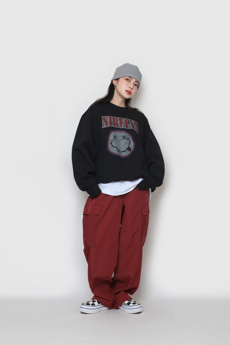 Smile Black Nirvana Sweatshirt