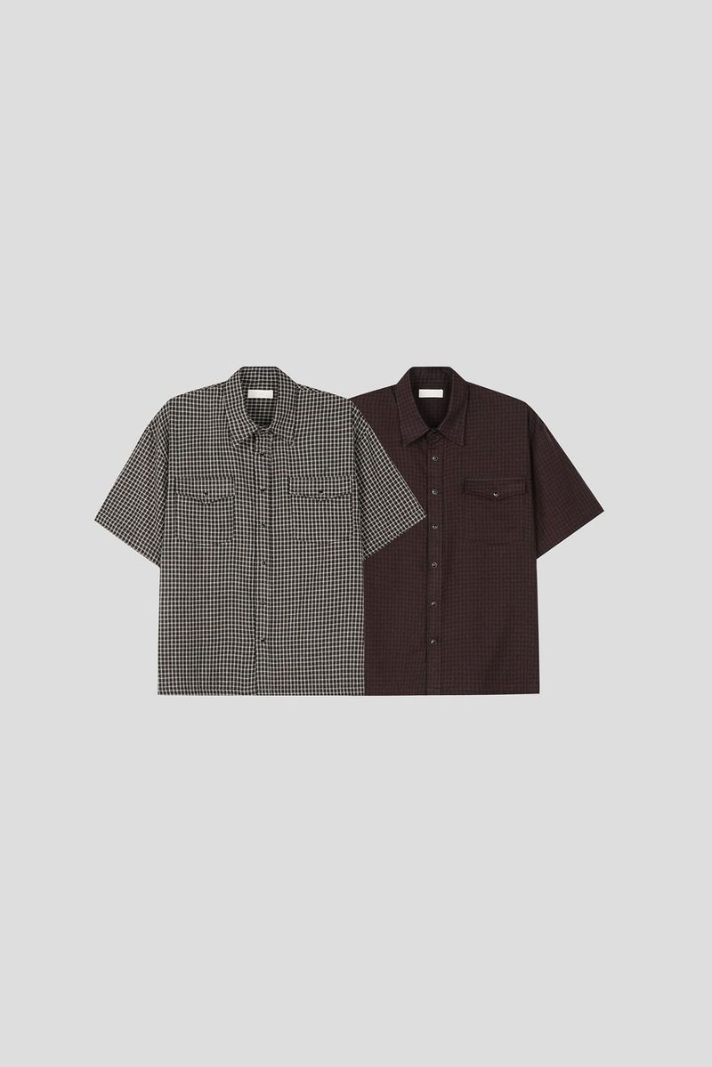 Beam Western Check Cropped Shirt