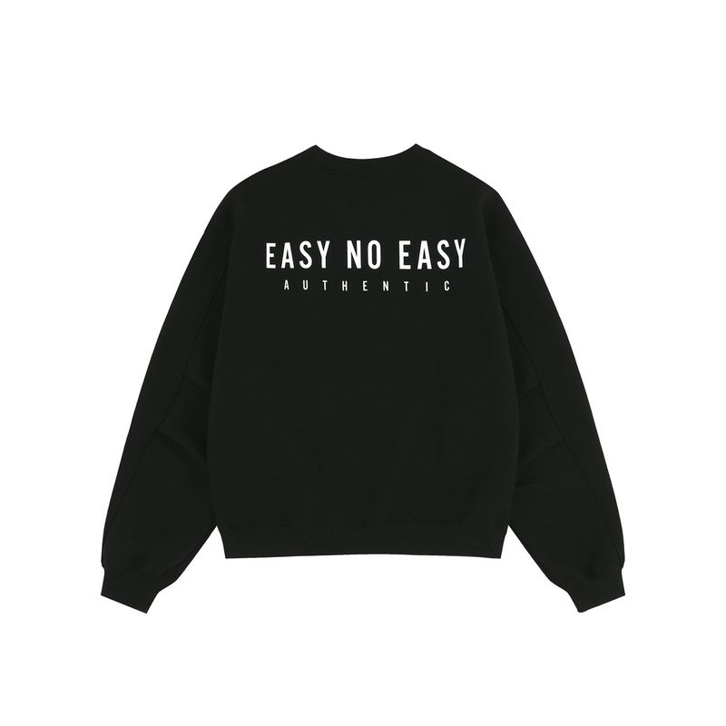 Oversized Hard Crop Sweatshirt - Black