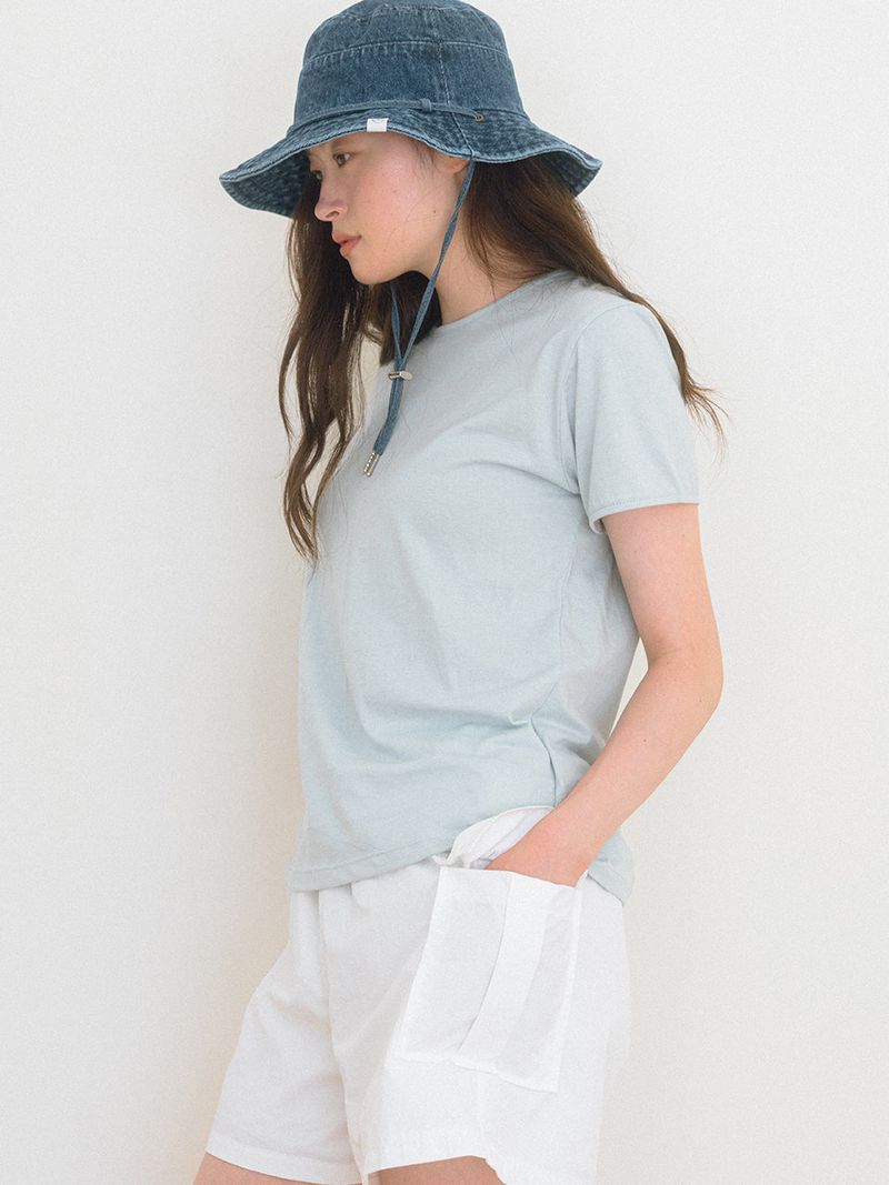 Basic Cotton T-shirt - Sky blue