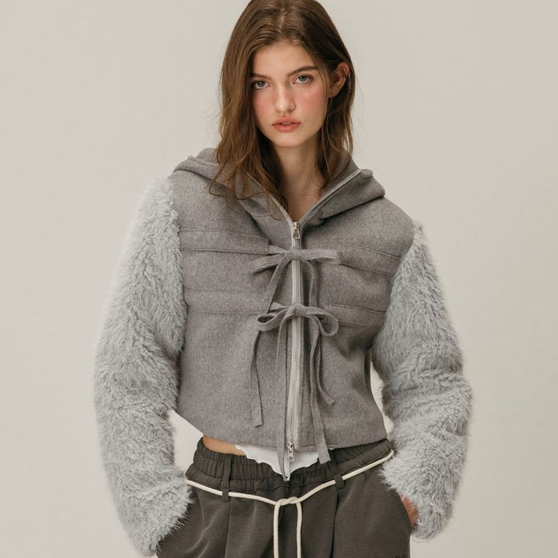 SHEARLING WOOL COAT / IVORY