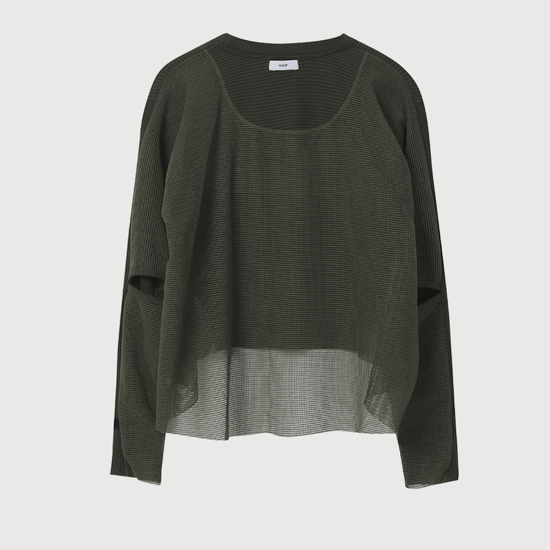 Mesh Waffle long sleeve