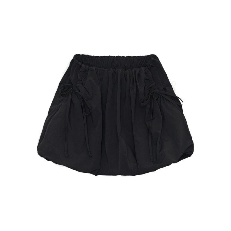 ITZAVIBE（イッザバイブ）の「VOLUME NYLON SKIRT - BLACK（Skirts）」