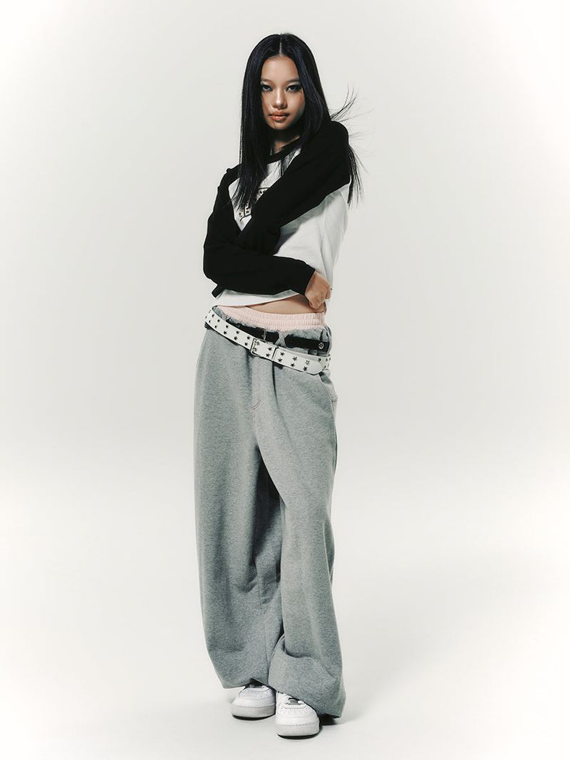 STITCH JOGGER PANTS GREY