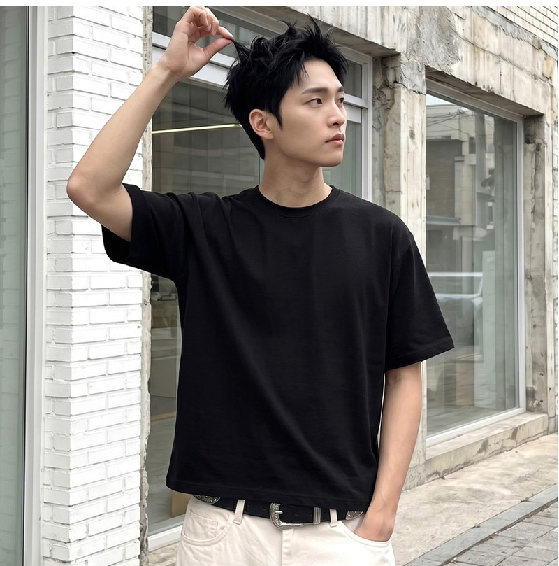 UNDEROFF（アンダーオフ）の「Men's Cotton Short Sleeve Real Crop Tee Black（Tops）」