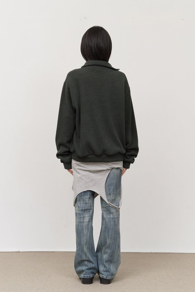 Moore Side Knitted Zip Up