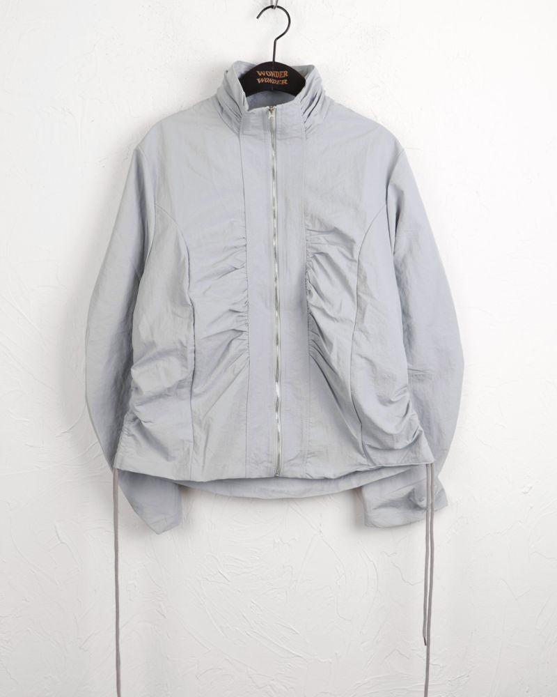Newer shirring string nylon windbreaker jacket