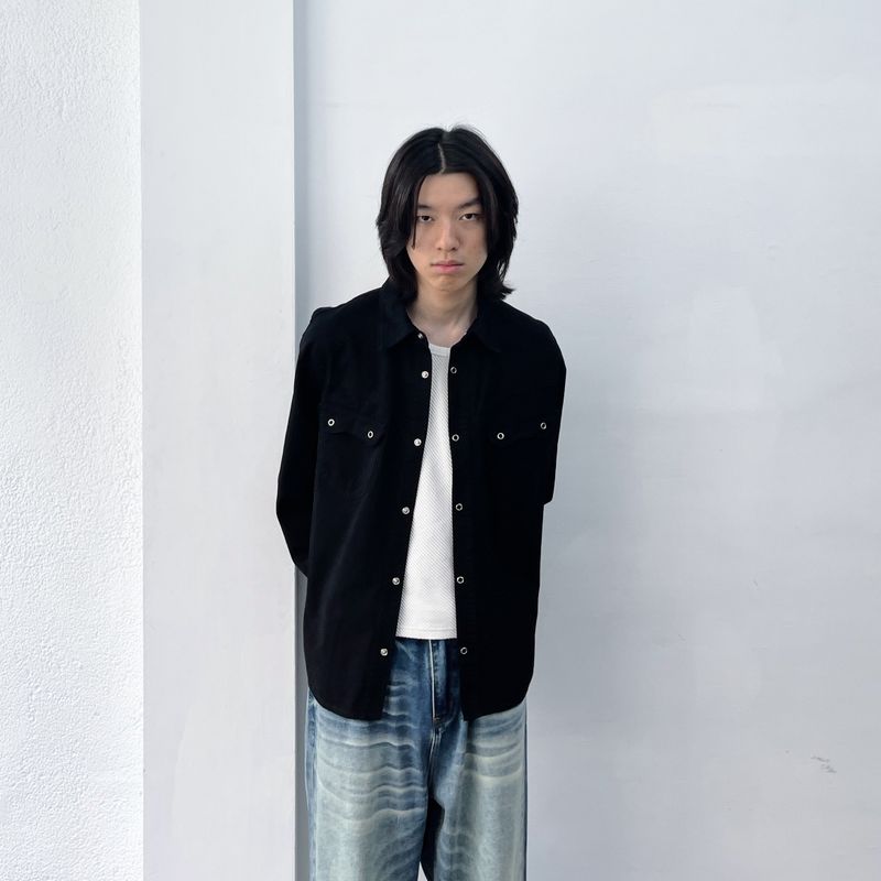 High-Street Structured Twill Shirt