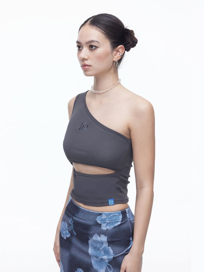 DILETTANTISME(ディレッタンティズム)の「Unbalance Cut-out Sleeveless T(CH)(Tops)」