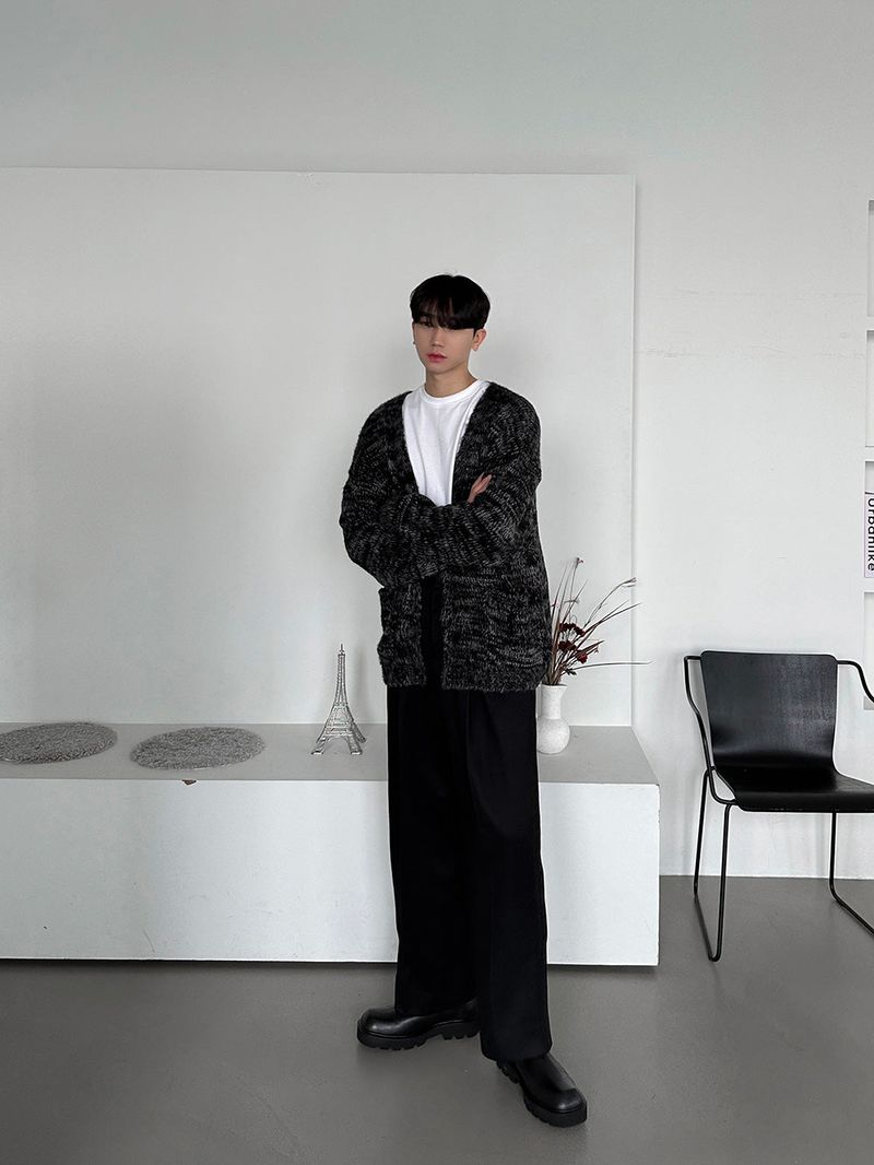 Acon Mohair Brush Cardigan (3color)
