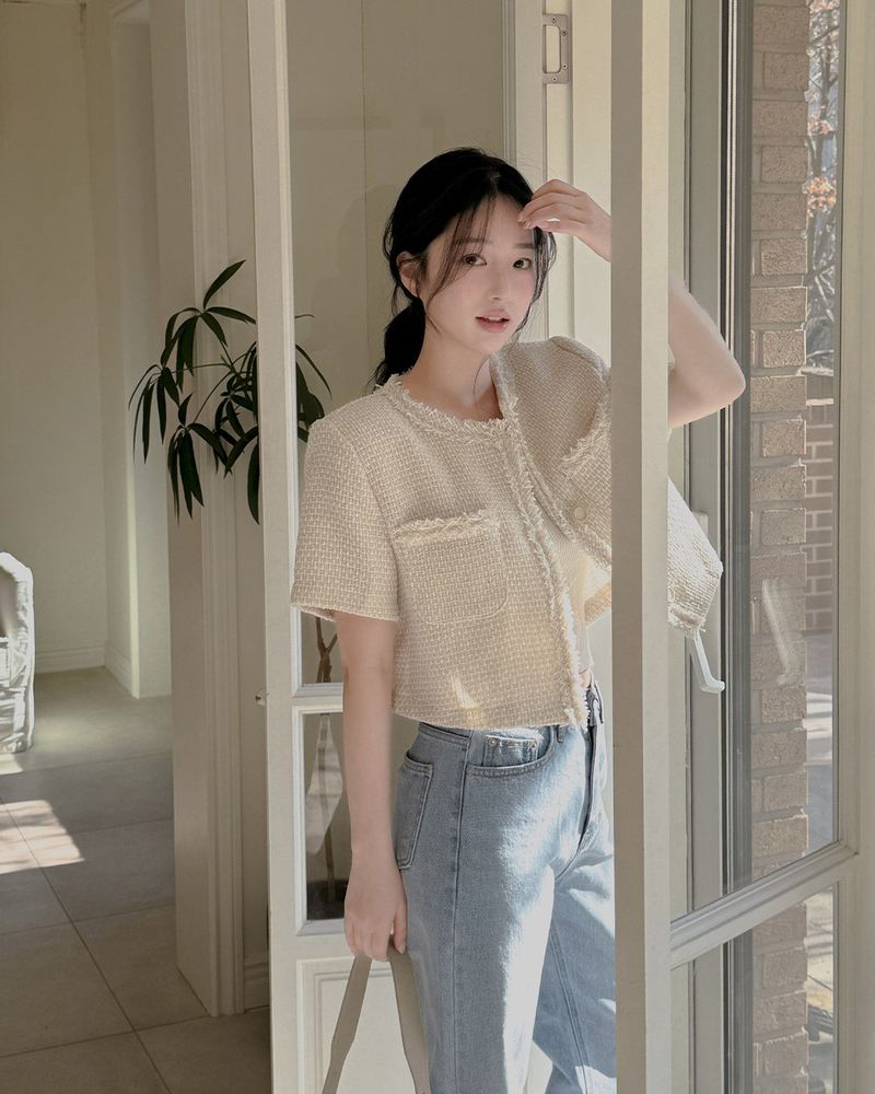 Hab Tweed Short-Sleeved Jacket