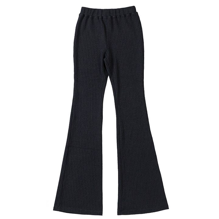 KNITTED SLIM BOOTSCUT PANTS