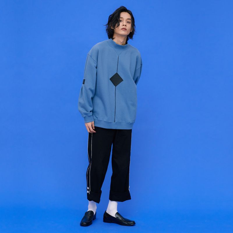 Square point Sweatshirts [Dusty-blue]